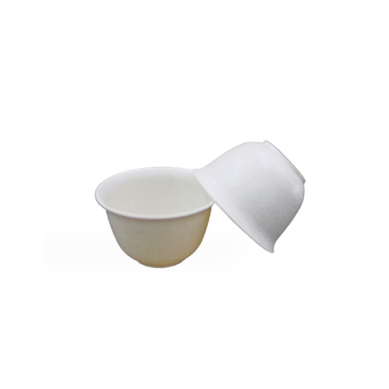 Wholesale kung fu teacup 80ml food grade high temperature resistant hard test tea cup whole box rice shell disposable teacup