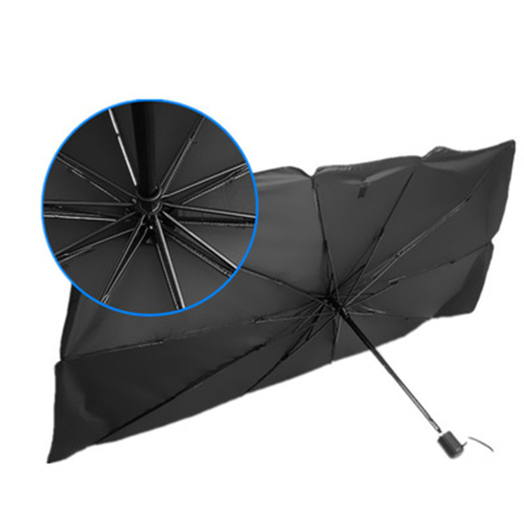 Car Sunshade Creative Inner Umbrella Car Windshield Sunshade Titanium Silver Telescopic Heat Insulation Sunshade Umbrella