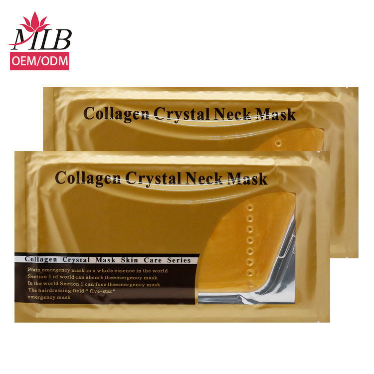 Cross-Border English Version Collagen Neck Mask Lightening Neck Care Gel Crystal Neck Mask Patch in Stock