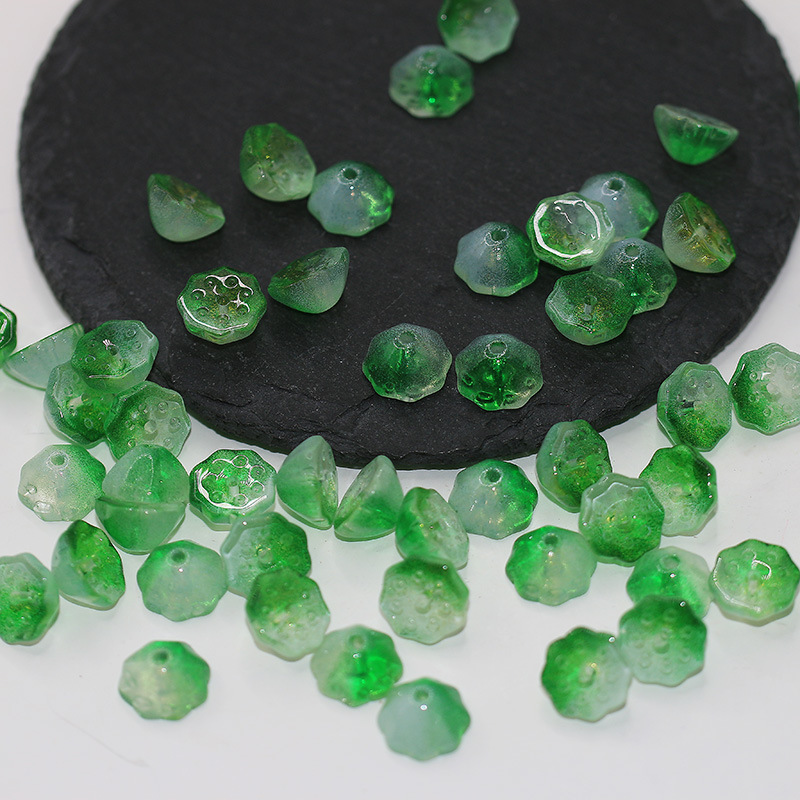 G2 Czech glazed lotus canopy about 7*10mm Lotus seed hole handmade DIY antique hairpin accessories