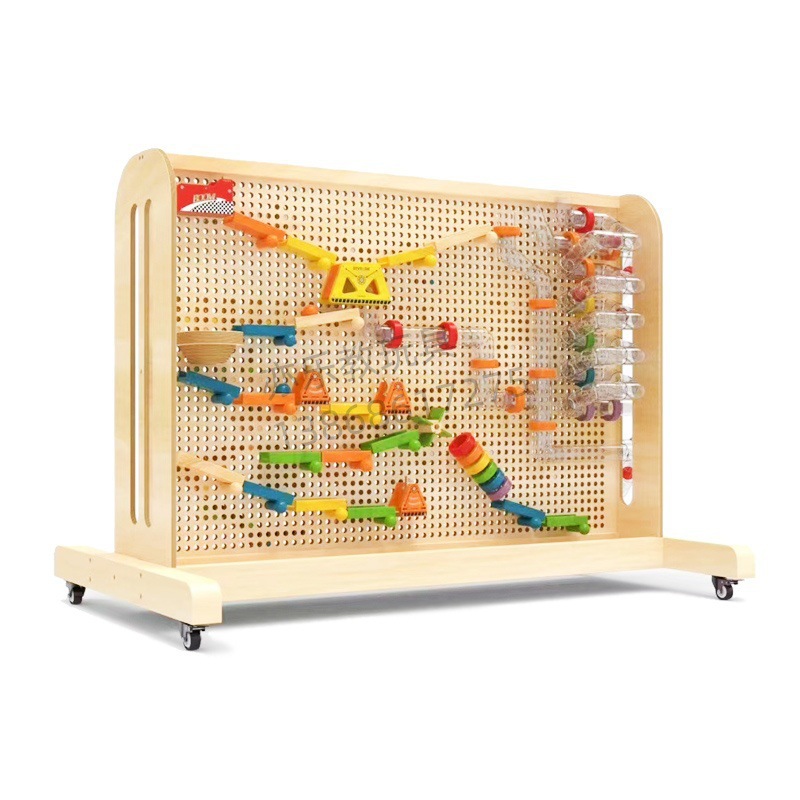 Kindergarten Corridor Construction Area Perforated Board Building Block Wall Versatile Socket Wall Toy Early Education Wall Game Metal