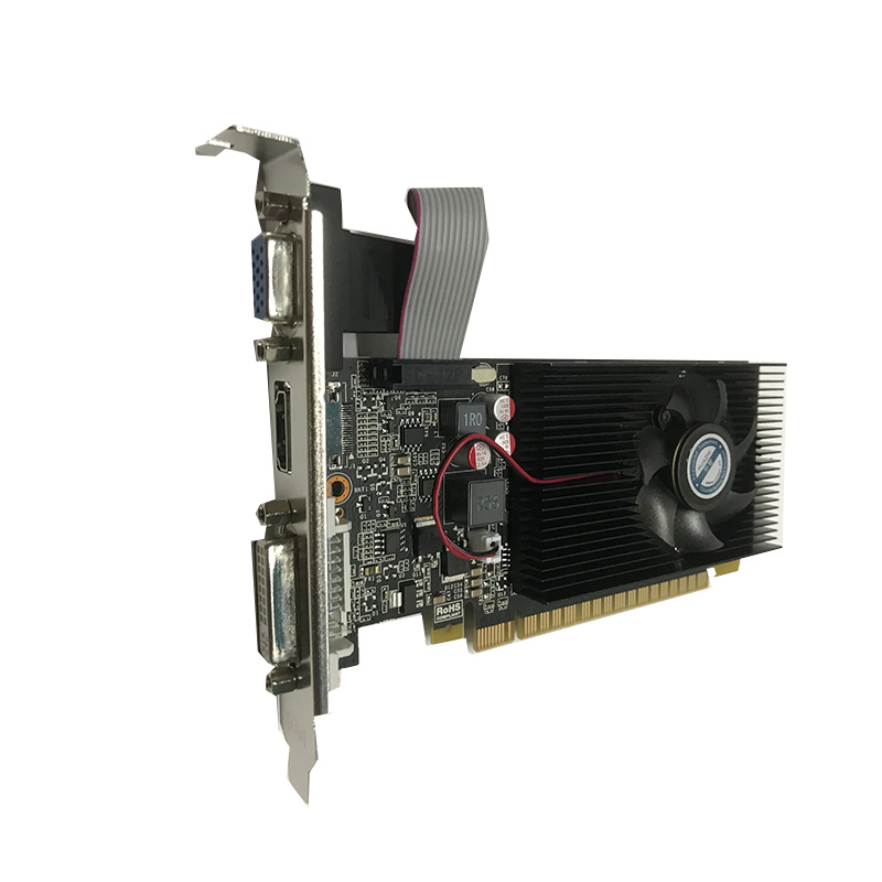 Huazhi new packaging GT610 2G DDR3 memory small chassis half-height dual-screen entry graphics card warranty for 2 years
