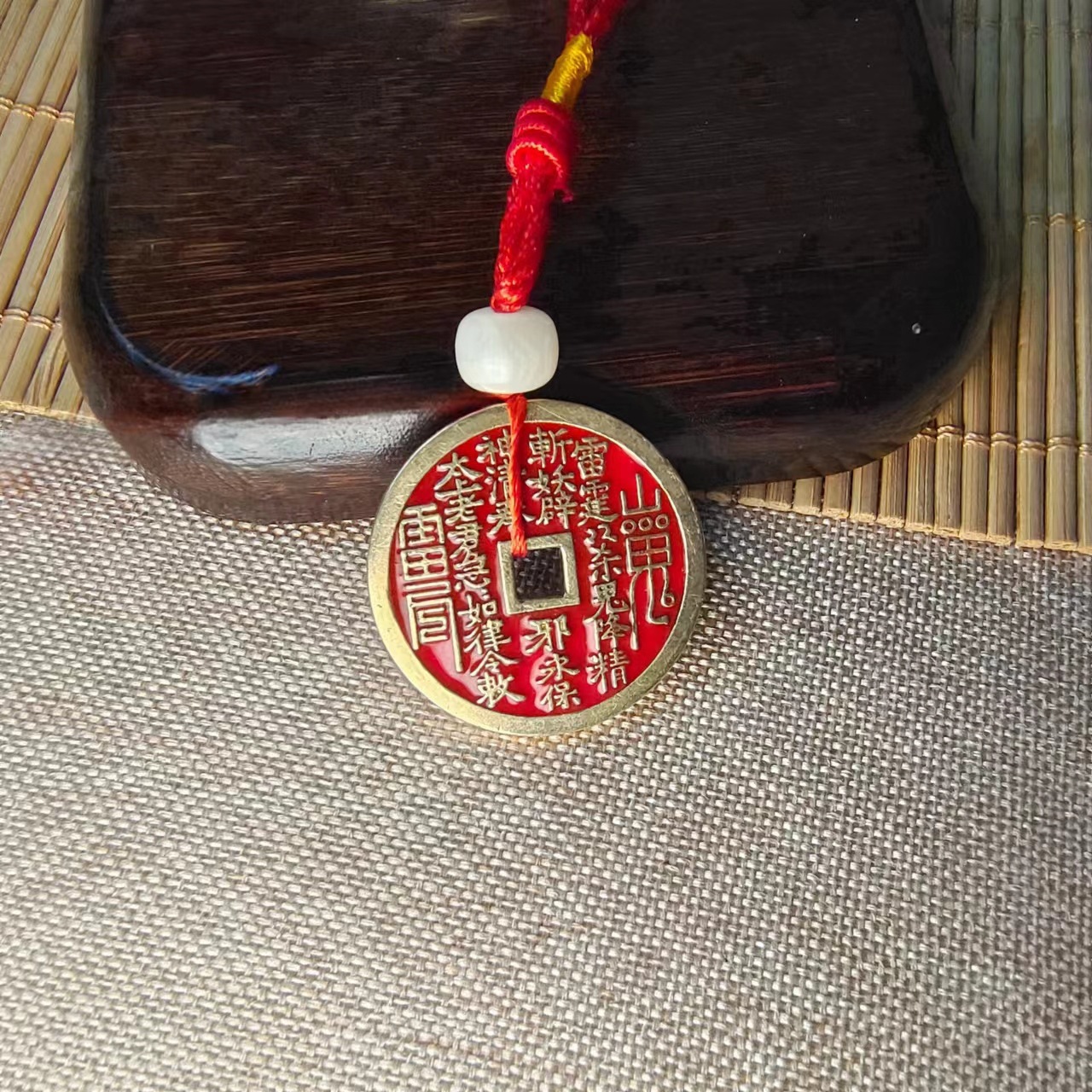 Factory direct supply thick pure copper mountain ghost spend money feng shui auspicious supplies cinnabar brass mountain ghost money gossip money wholesale