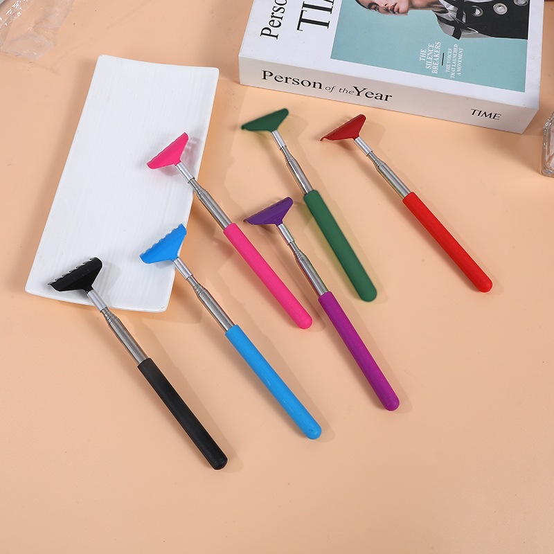 Seven-Tooth Nail Rake Stainless Steel Telescopic Tickle Does Not Ask for Help Old Manle Stainless Steel Tickle