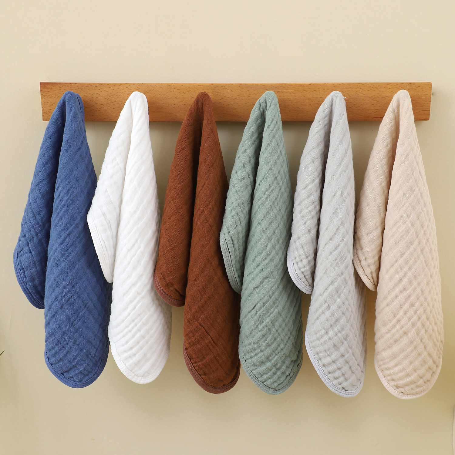 Cross-border Amazon six-layer gauze burp towel ins cotton wrapping towel newborn baby spitting towel