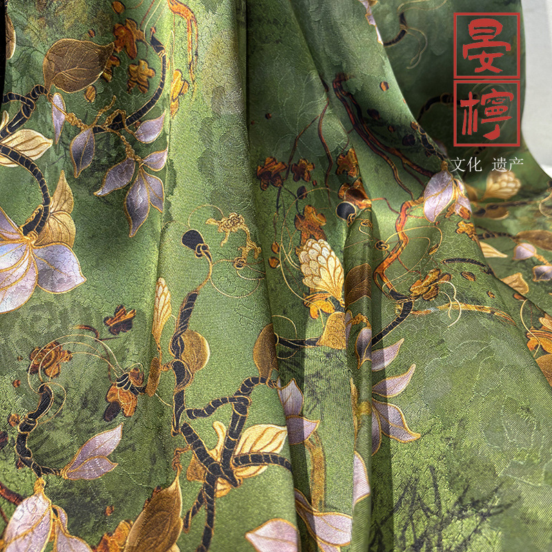 Новая шелковая ткань Сяньюнь для китайского платья Чонгсань из шелка тутового дерева, ткань с нулевым срезом, цветы из шелка
