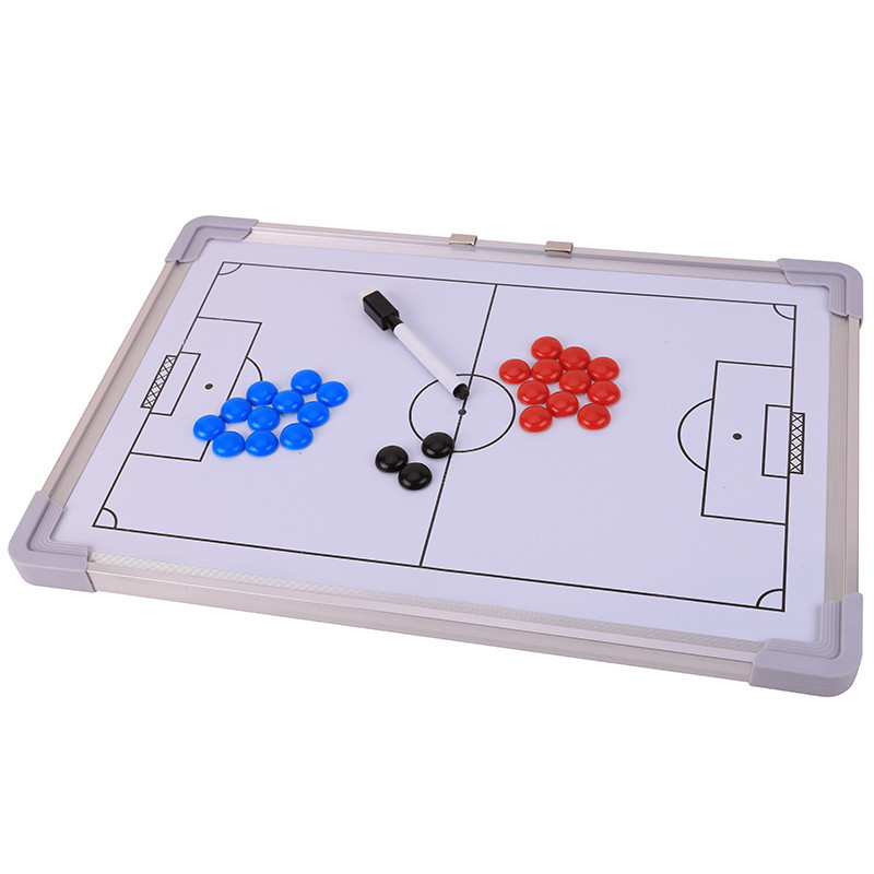 White Background Aluminum Alloy Frame Magnetic Teaching Football Tactical Board Wall-Mounted Game Training Coach Sand Table Teaching Board