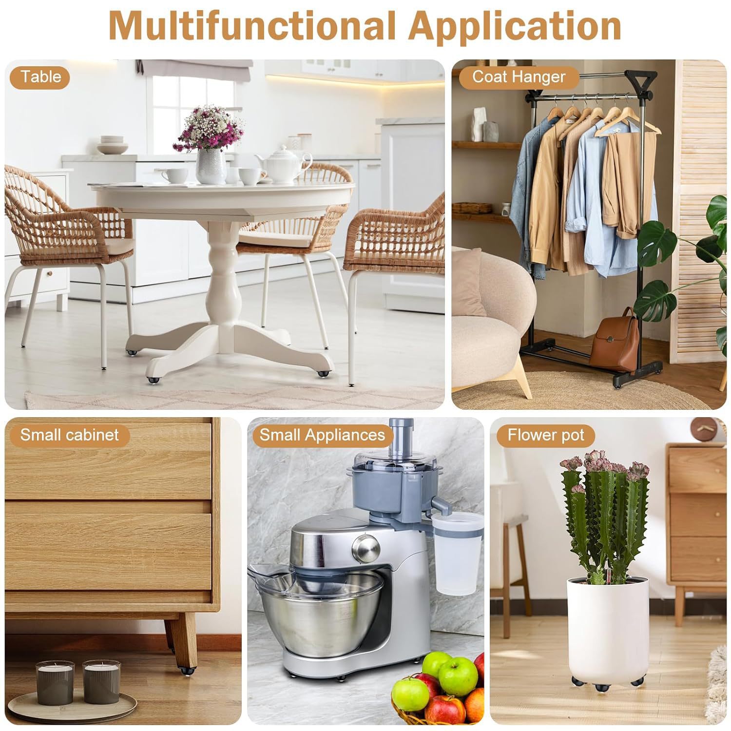 Explosive Universal Wheel Coffee Machine Movable Table Leg Stool Chair Storage Box Bottom Sofa Roller Universal Wheel
