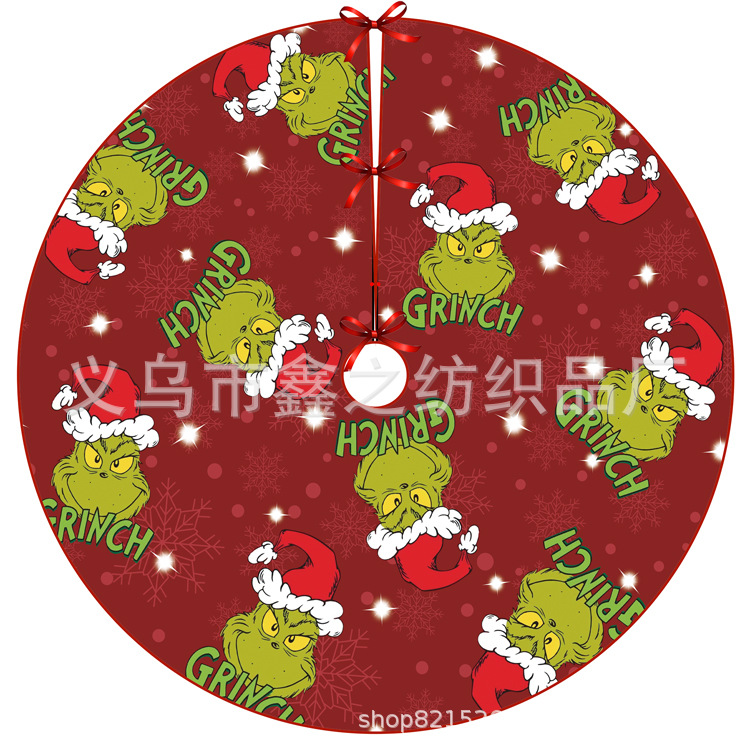 New cross-border Grinch Christmas tree skirt tree base suit Christmas supplies ornaments ornaments wholesale