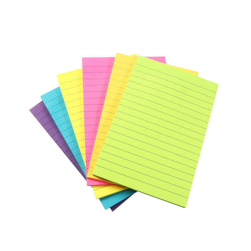 Ins Sticky Note Simple Style Horizontal Line Japanese Style Student Notebook Colorfulful Cute Creative Tearable Line Paper