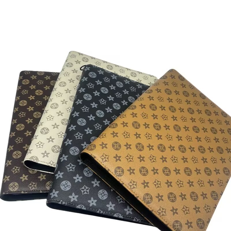 [Can Hold Real Estate Certificates] A4 Document Storage Book Leather-Covered Loose-Leaf Certificate Pregnancy Test Package Document File Zipper Style