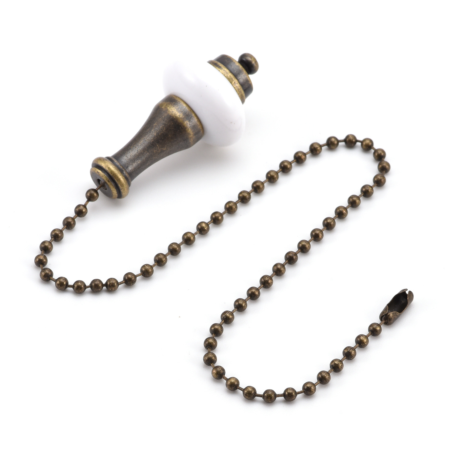 Foreign Trade Cross-Border Cracked Crystal Lighting Zipper Ceiling Fan Chandelier Ceramic Pendant Switch Extension