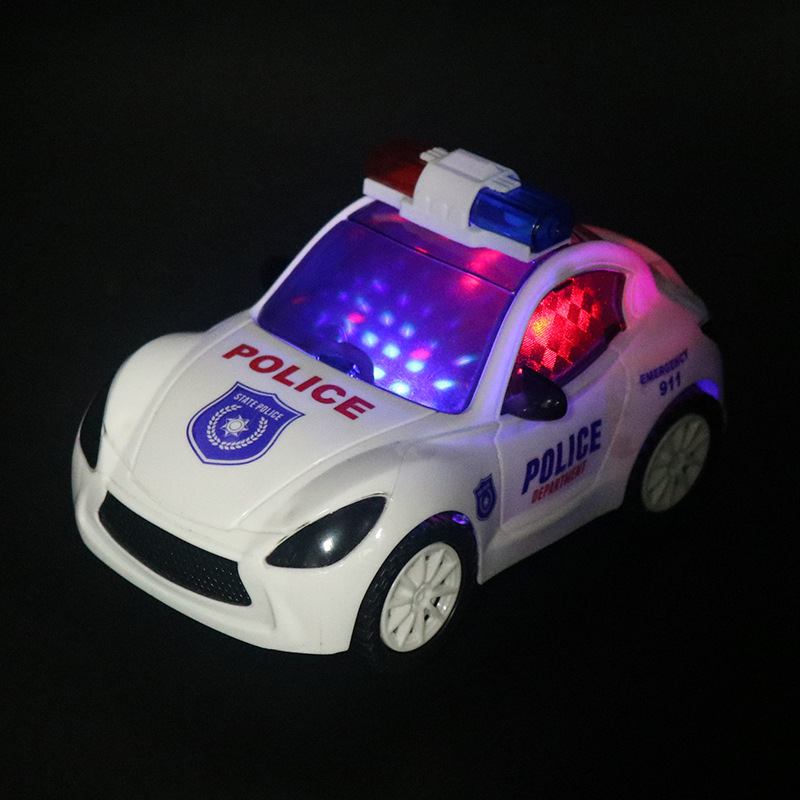 Electric colorful Police toy car universal walking with music Light children's toy car Boys and Girls car