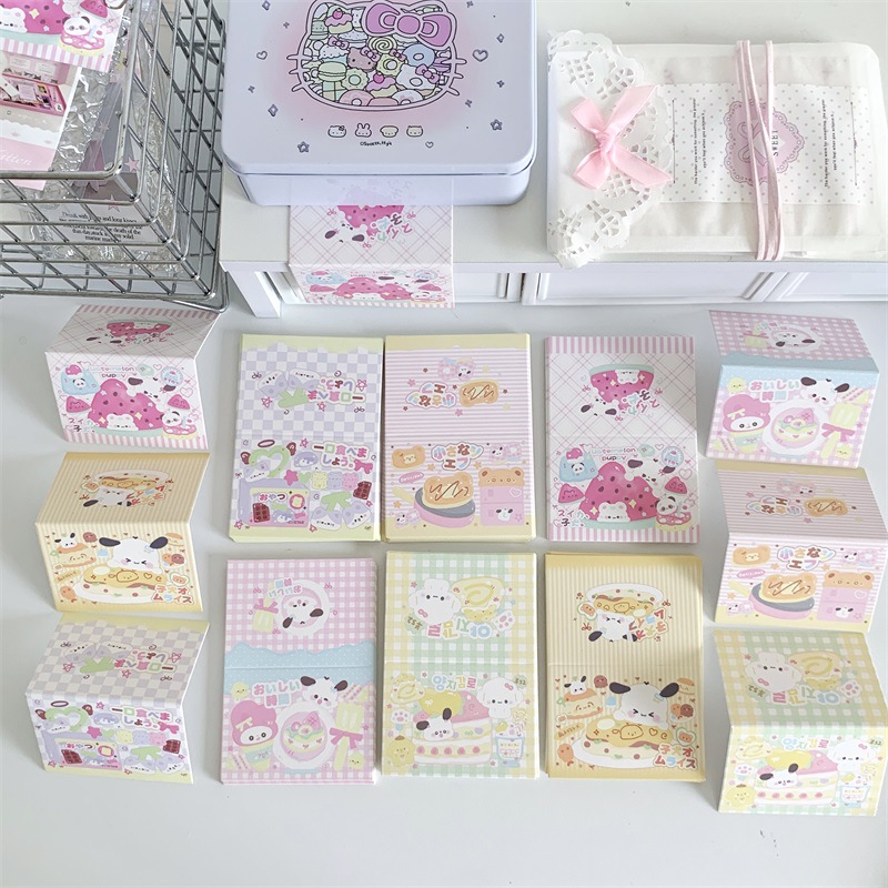 Ins style cartoon cute puppy card head 7CM retro card packaging material original English text folding card paper