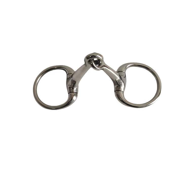 Stainless Steel 1551 Solid Egg-Shaped Two-Section Horse Shackle Metal Water Horse Fork 12.5cm Horse Gear Accessories