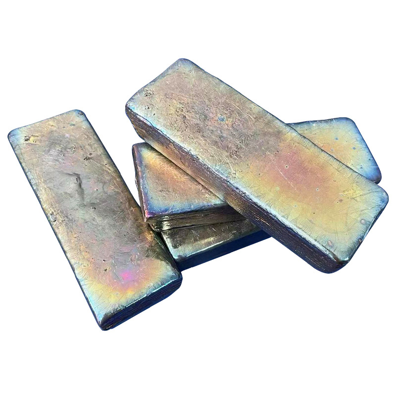 Cross-Border Supply Spot Direct Delivery 99.99% National Standard Bismuth Ingot Bismuth Crystal Handicraft Processing Material Bismuth Block Bismuth Ball