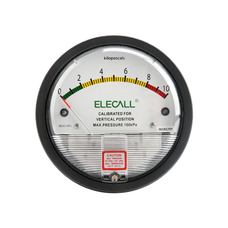 Elyco mechanical micro-differential pressure meter clean room micro-differential pressure meter farm pointer negative differential pressure meter EM2000