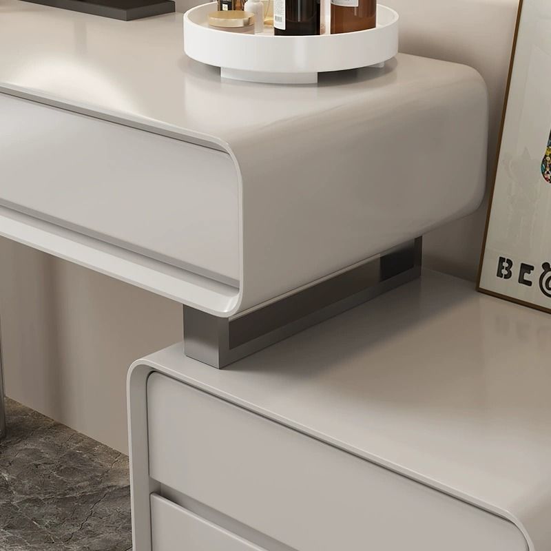 Light Luxury Cream Dressing Table Bedroom Modern Style Simple Small Apartment Dressing Table Storage Cabinet Integrated Dressing Table