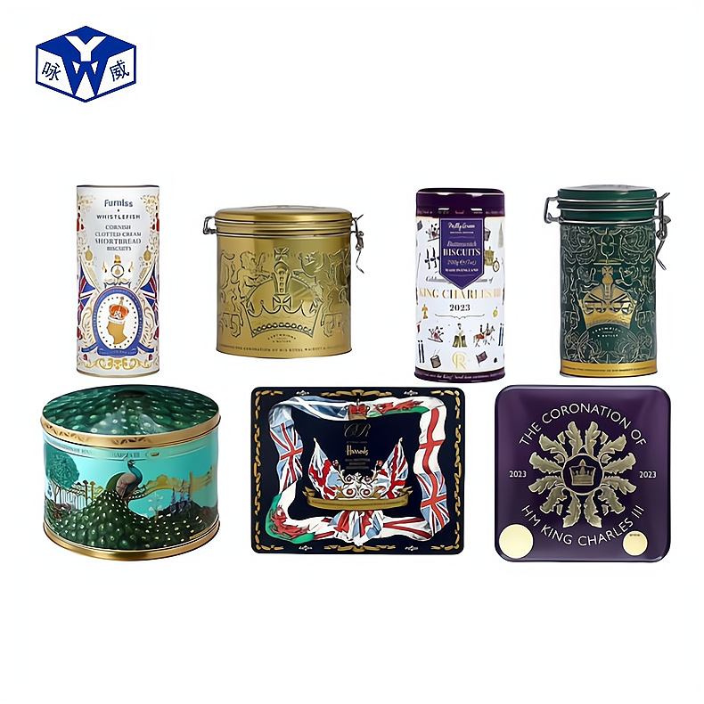 Spiral Metal Jar Customization Round Brand Food Flip-Top with Snap Seal Tinplate Can Packaging Customization