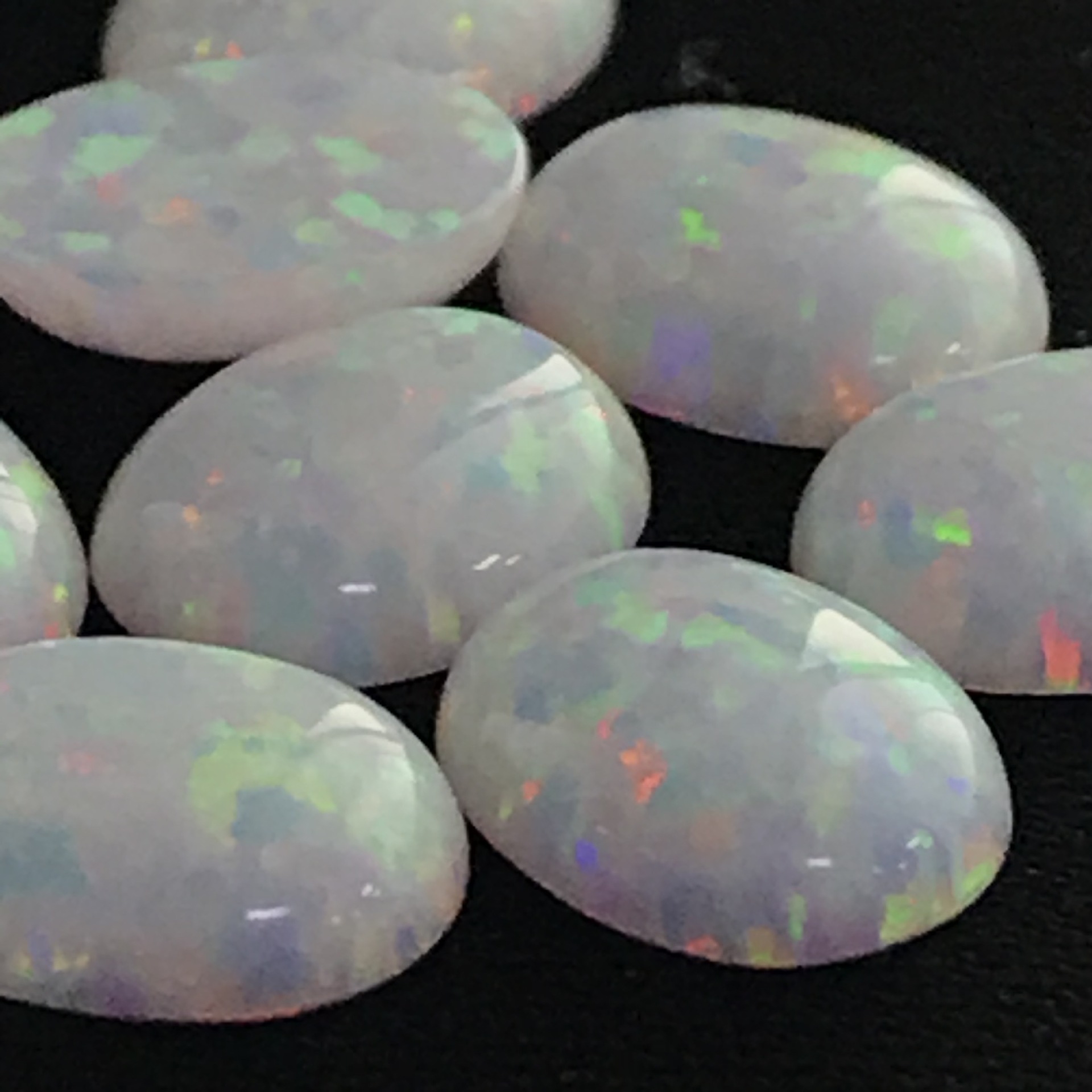 Source Manufacturer Round Denier Flat Base Plain Opal Bare Stone Synthetic Opal Gem Artificial Opal Opal