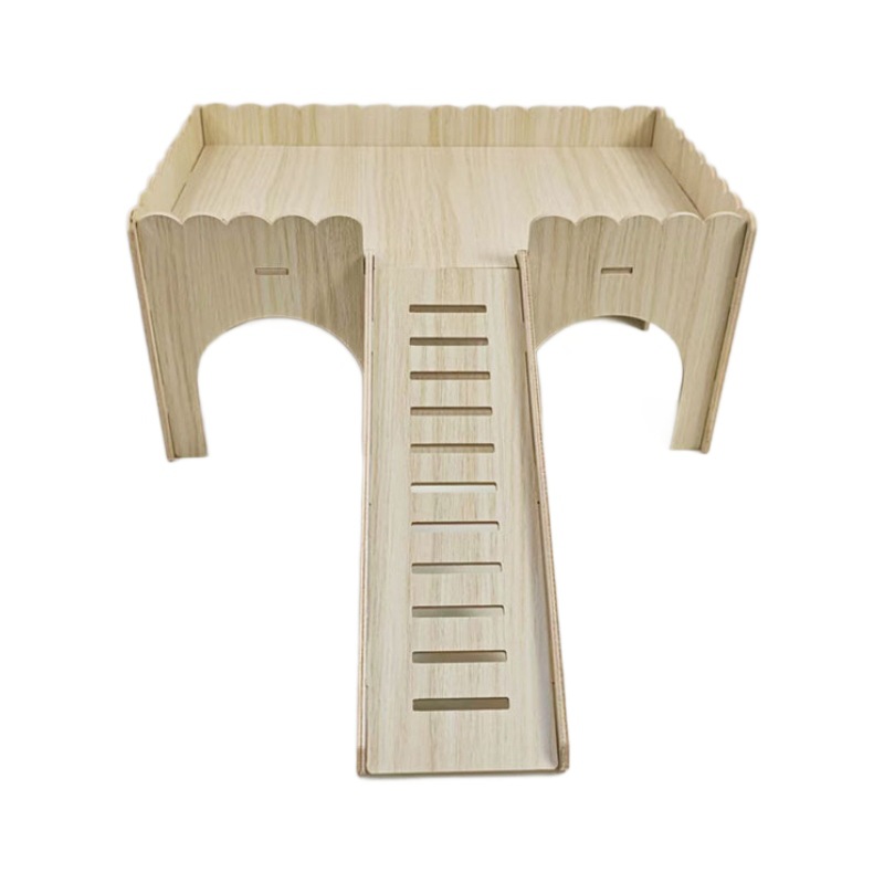 Solid Wood Squirrel Hamster Dutch Pig Nest Totoro Rabbit Golden Bear Small House Guinea Pig Hedgehog Small Pet Nest Sleeping Room