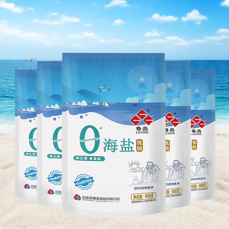[Official Authentic] Lujing Premium Edible Salt Sea Salt Condiment 400g No Iodine, Zero Additives, No Anti-Caking Agent