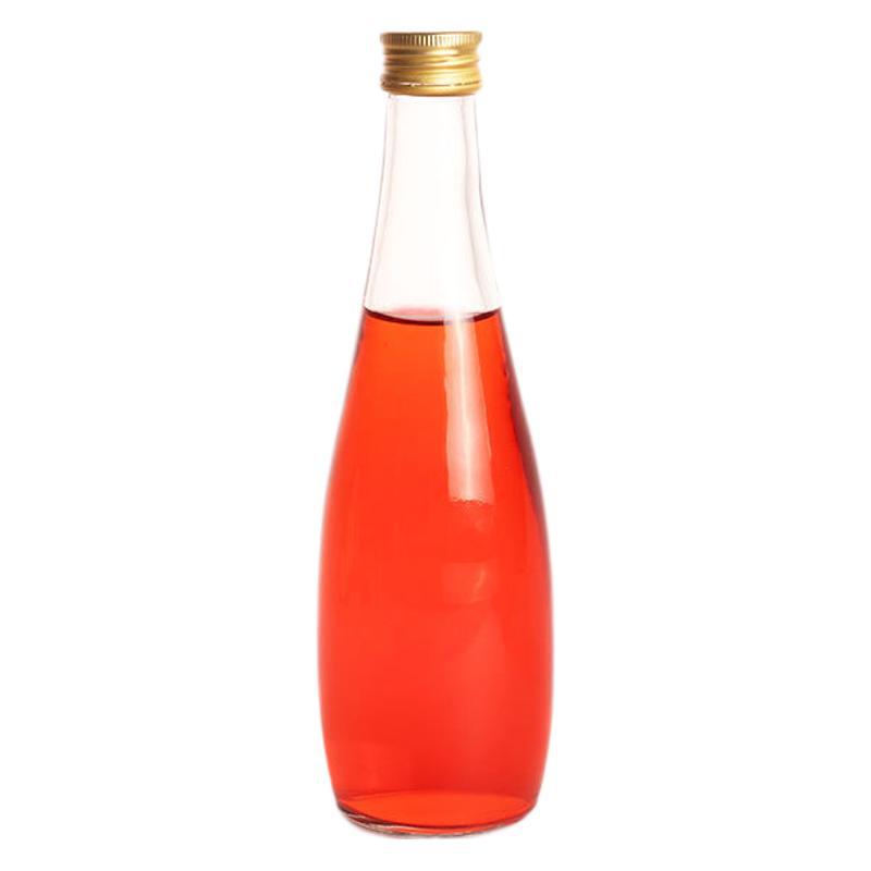 New Small Beverage Bottle Milk Tea Bottle Creative Fruit Wine Bottle Transparent 300 ml Beverage Bottle Juice Glass Bottle in stock