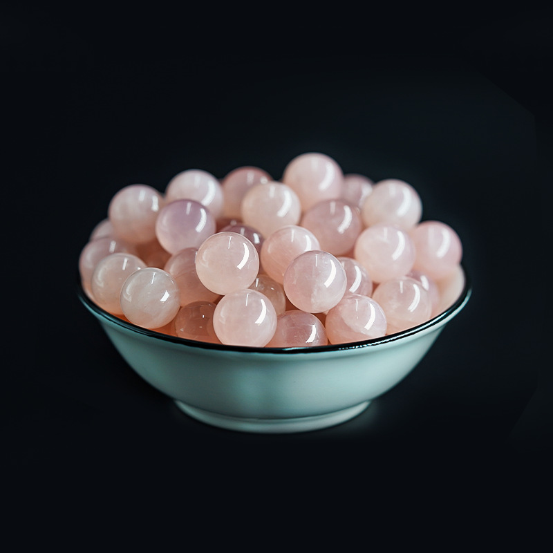 Natural Pink Crystal Half-Hole Non-Hole Through-Hole Beads DIY Jewelry Accessories Earrings Necklace Bracelet Crystal Loose Beads Wholesale