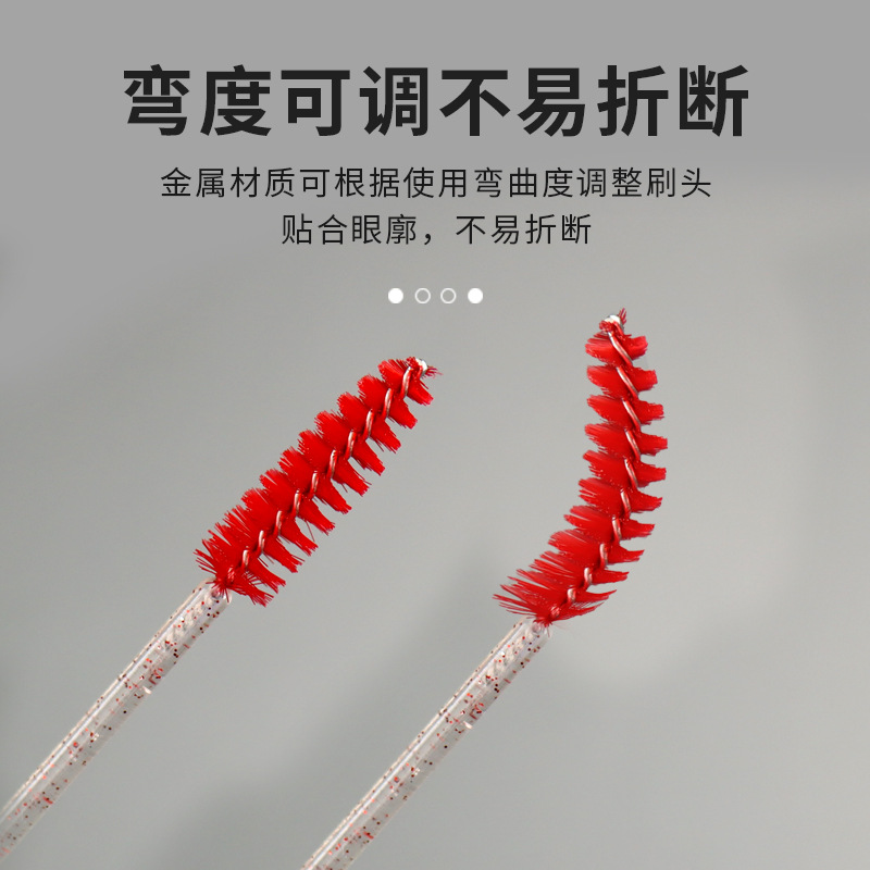 Cross-border New Crystal Rod Eyelash Brush Solid Spiral Eyebrow Brush Eyelash Comb Makeup Tools Eyelash Small Brush
