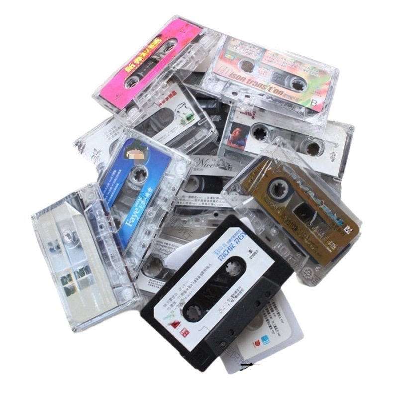 Tape Wall Retro Nostalgia Hotel Bar Wall Background Decoration Cassette Recording Old Tape Unpackaged Old Naked Tape