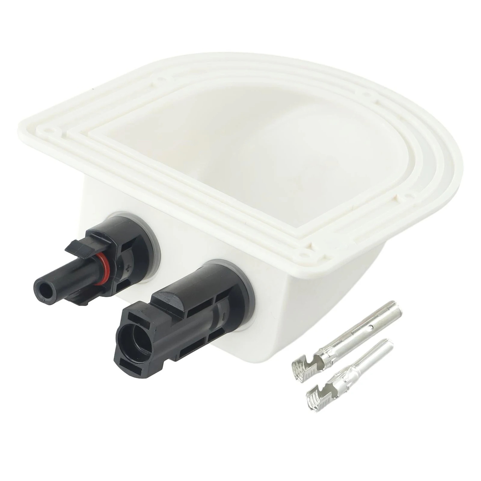 Photovoltaic connector waterproof box double hole ABS photovoltaic RV junction box RV roof waterproof junction box