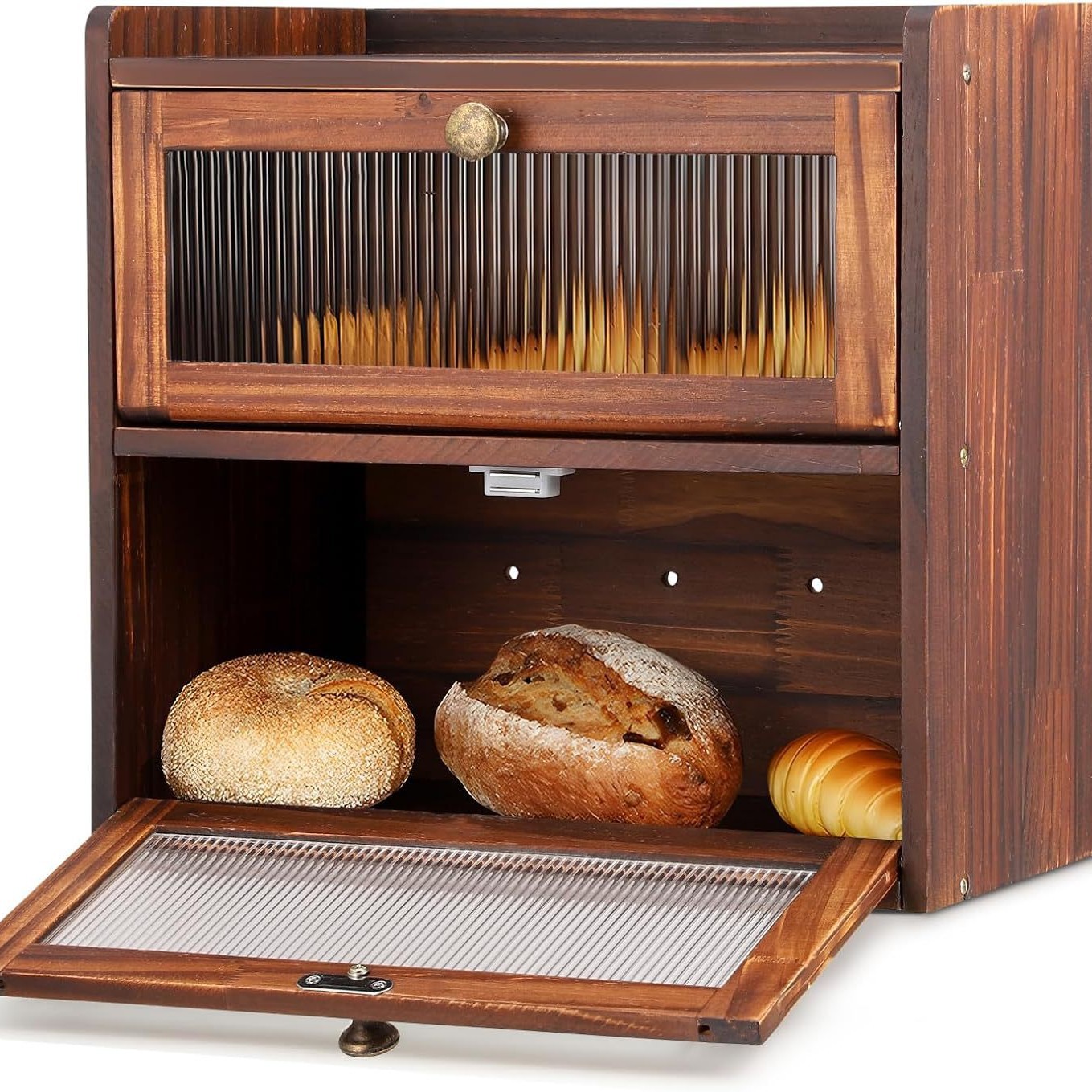Деревянный ящик для хранения хлеба, 3 слоя