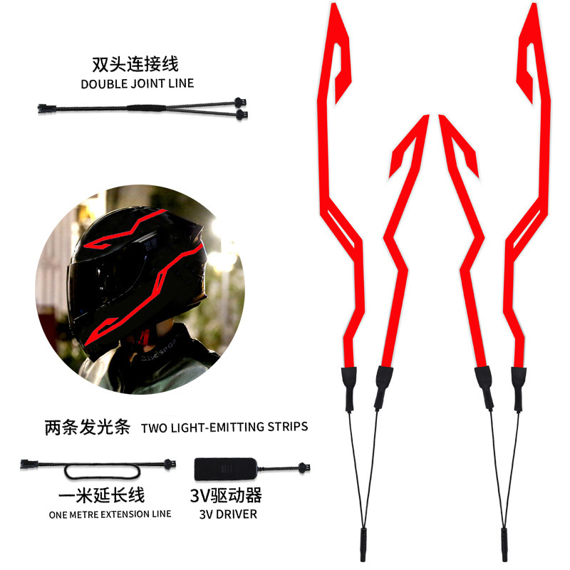 led helmet lamp motorcycle helmet lamp luminous usb luminous strip led helmet luminous strip manufacturers EL helmet strip