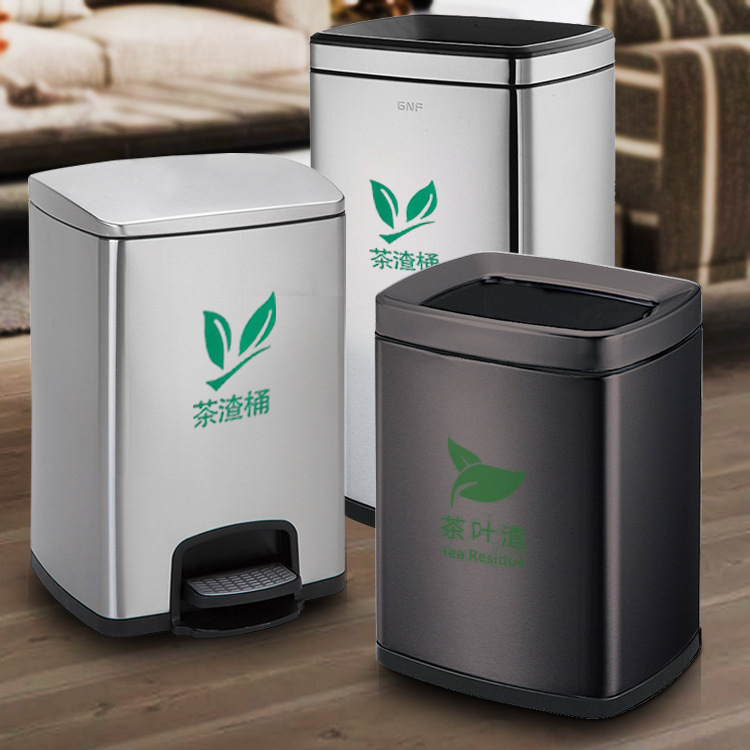 Ведро для чайных отходов из нержавеющей стали, контейнер для чайной воды, домашний фильтр для чая, коммерческое ведро для мусора, фильтр для сухих и влажных отходов