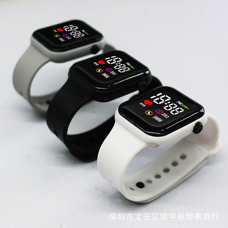 Wholesale New Love small square couple fashion watch sports LED electronic watch student electronic watch