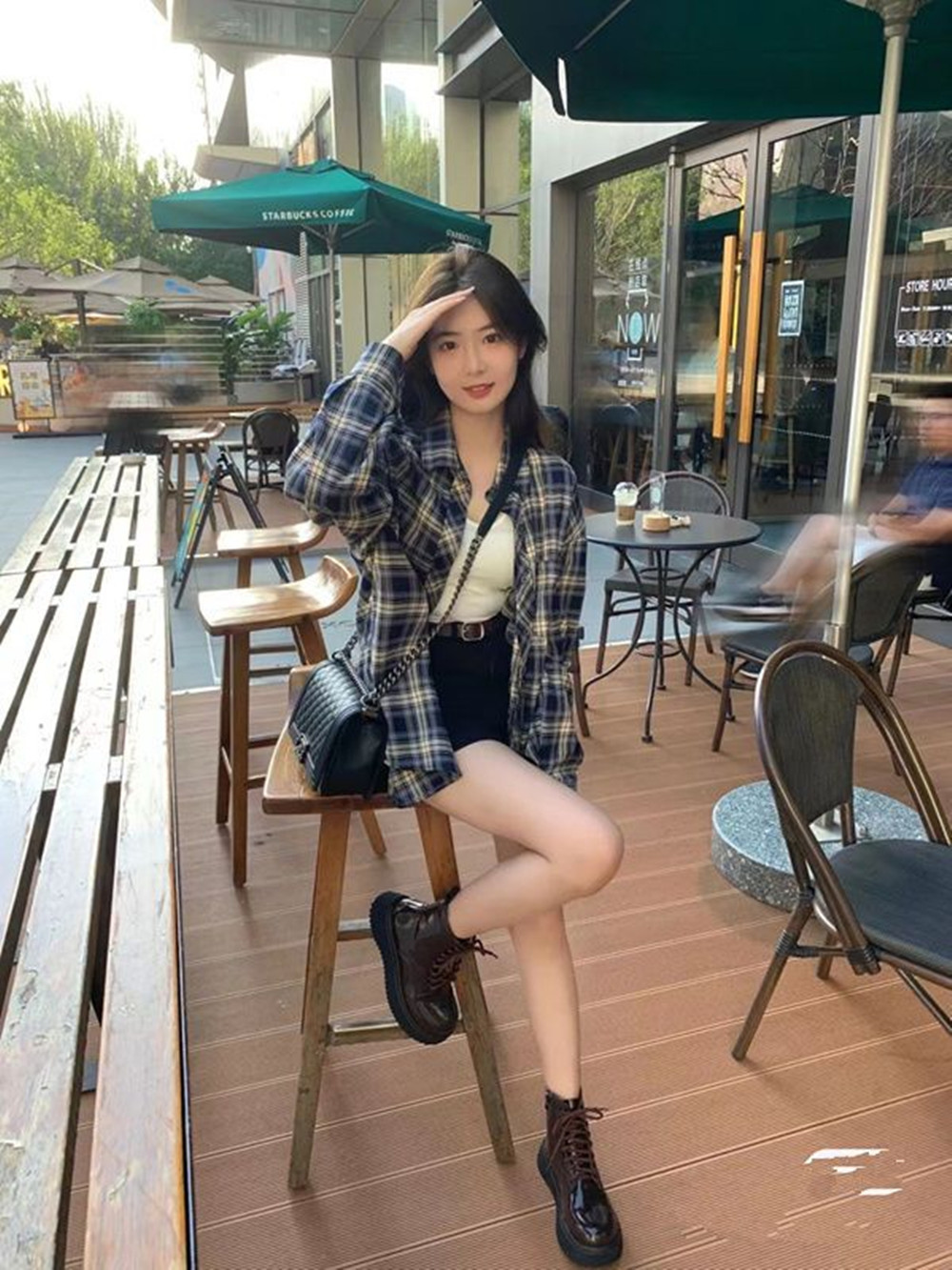 Plaid Shirt Women's Long-Sleeved Top Spring and Autumn Korean Loose Retro Lazy Style Cardigan Shirt Jacket Wholesale
