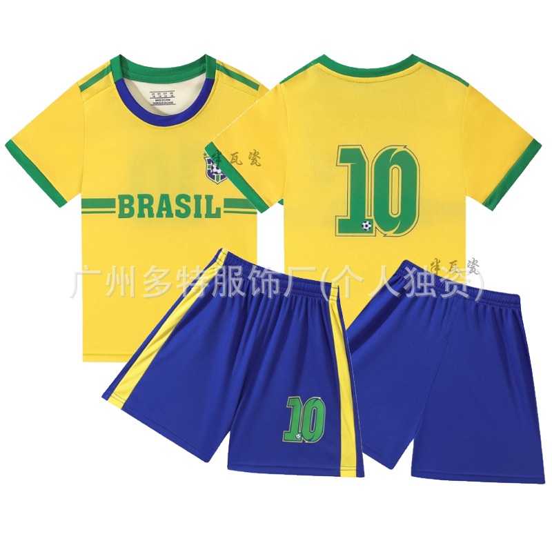 2526 New Children's Football Clothes suit Boys and Girls Games Competition Team Clothes Kindergarten Performance Jersey