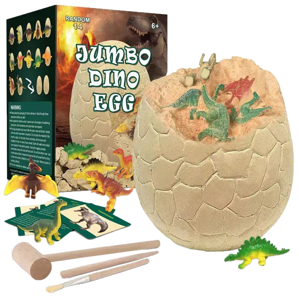 Archaeological Dinosaur Egg Set Children's Educational Toys for Boys Tyrannosaurus Rex Simulated Dinosaur Fossil Excavation Blind Box Toys