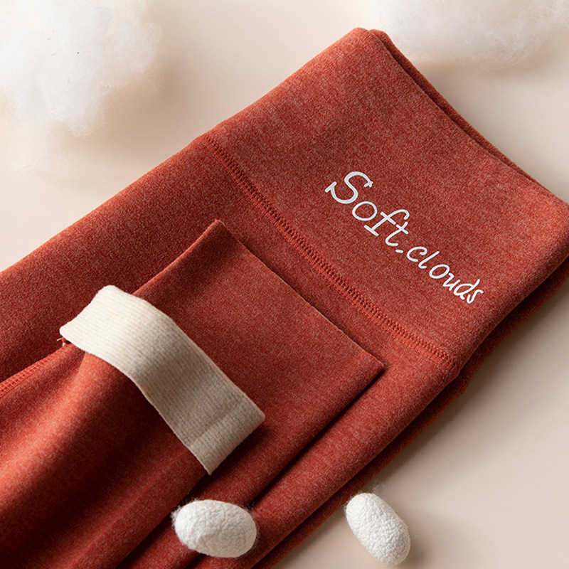 plus size Velvet Silk Wool Warm Autumn Pants Women's Winter Thickened Seamless High Waist Inner Wear Extra Large Leggings Cotton Pants