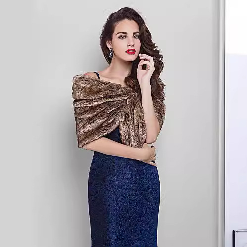 Autumn and winter fur shawl fur fur shawl waistcoat fox rabbit fur bride shawl plush shoulder women