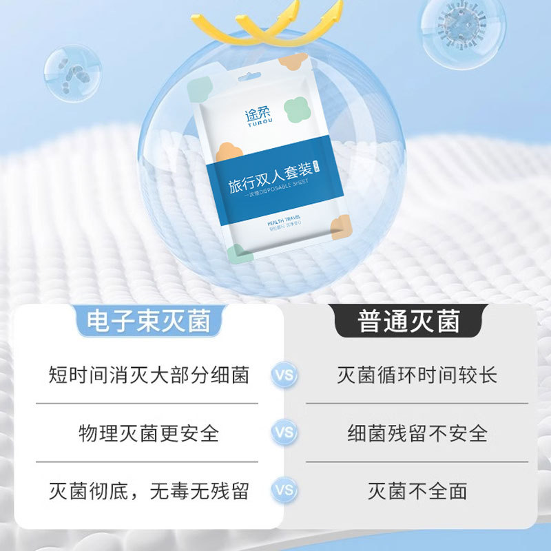 Travel Disposable Four-piece Bed Sheet Quilt Cover Pillowcase Cover Travel Hotel Dinosaur Print Single Double Bed suit