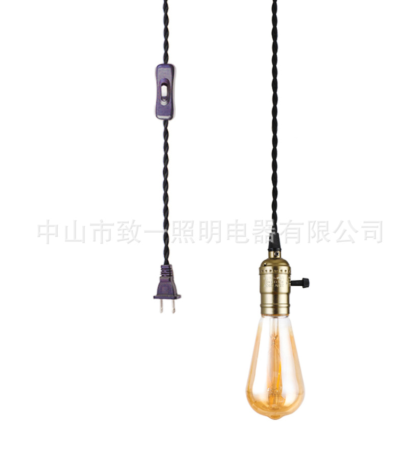Оптовая поставка люстры с американской стандартной вилкой, комплект проводов и кабелей с переключателем, E26, для DIY подвесного света