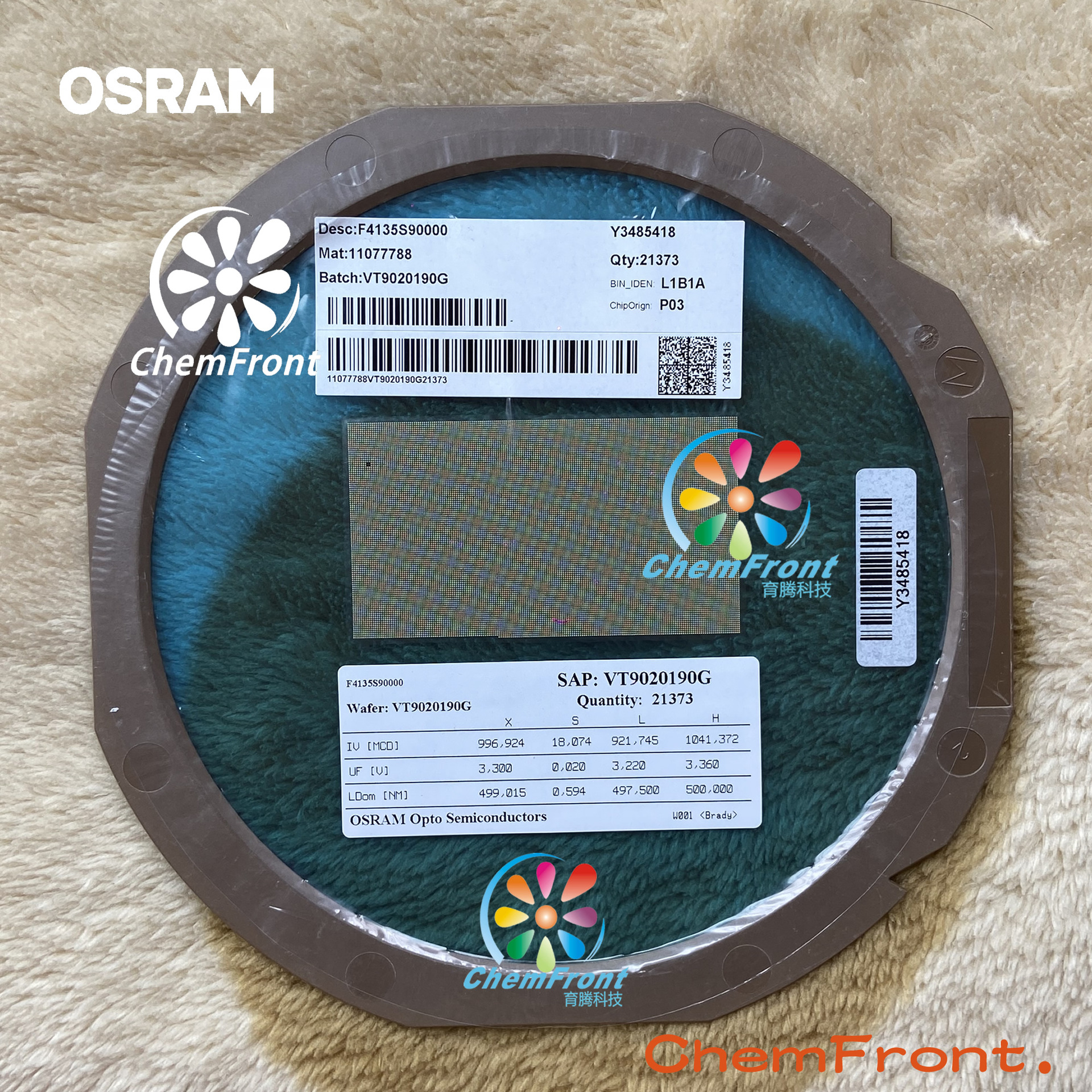 Светодиодный чип Osram для предупреждающих огней зеленого света