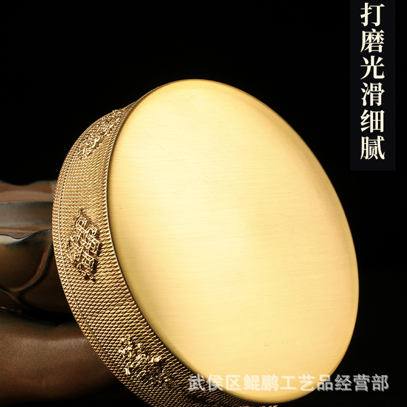 Manzapan Buddhist College Copper Eight Jixiang 37 Stack Huibao Manda Plate Tantric Buddhist Supplies Repair Plate for Mancha Luo