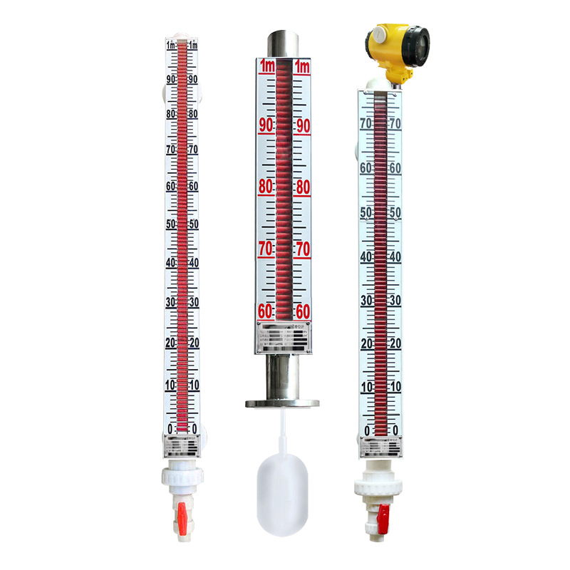 Pp/Pvc Magnetic Flip Plate Anti-Corrosion Water Level Gauge Acid and Alkali Corrosion Resistant Magnetic Flip Plate Level Gauge Customization Manufacturer