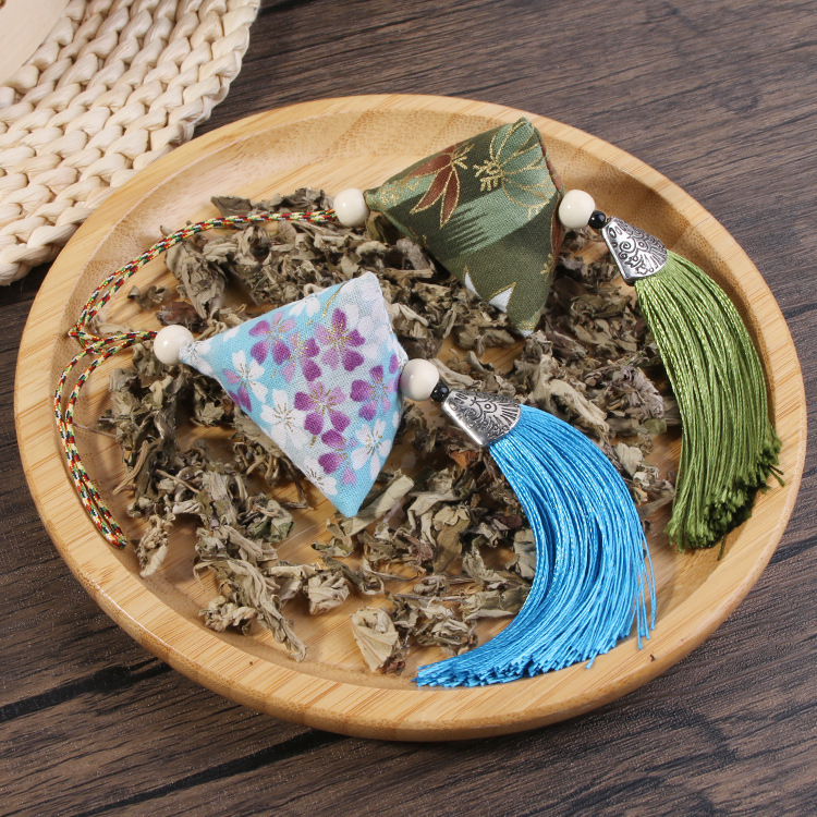 Dragon Boat Festival Wormwood zongzi sachet sachet mosquito repellent mini triangle zongzi small sachet activities gift pendant wholesale