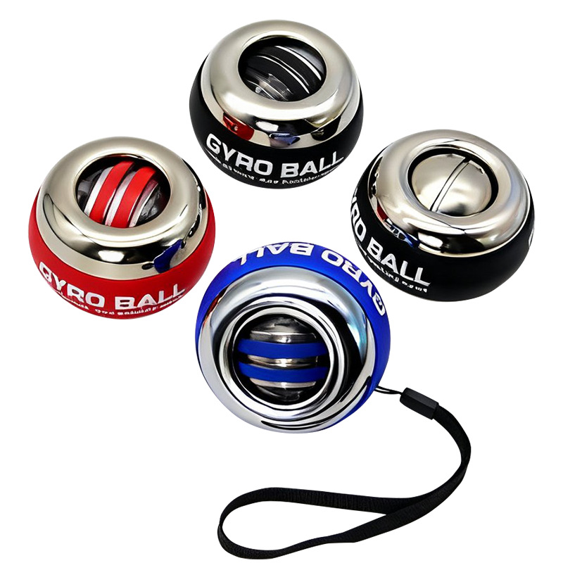 Factory Direct Sales Self-Starting Silent Luminous Grip Ball Fitness Arm Strength Training Decompression Wrist Strength Device Metal Wrist Ball