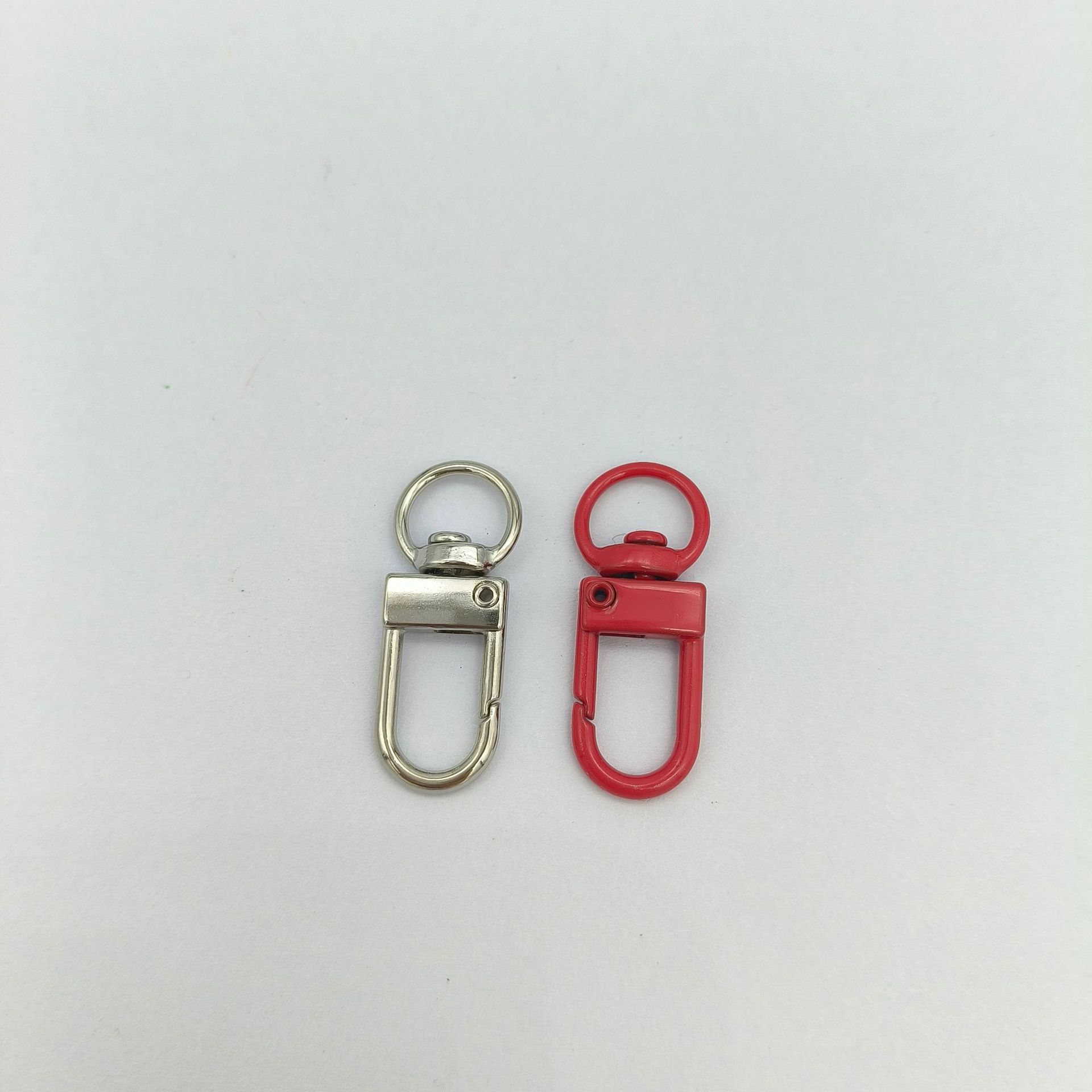 Jewelry Spring Ring Dog Clasp Colorful Painted Keychain Christmas Tree Ornament Hanging Bell Tag Rope Accessory Adjustment Buckle