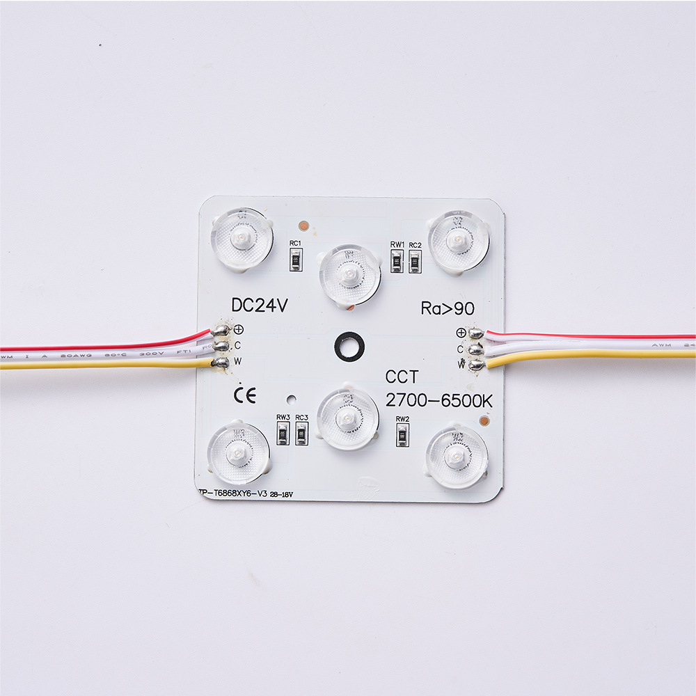 Led Two-Color Block Light 24V High Cri Diffuse Reflection Dimming Color Advertising Light Box Soft Film Ceiling Module Light Source