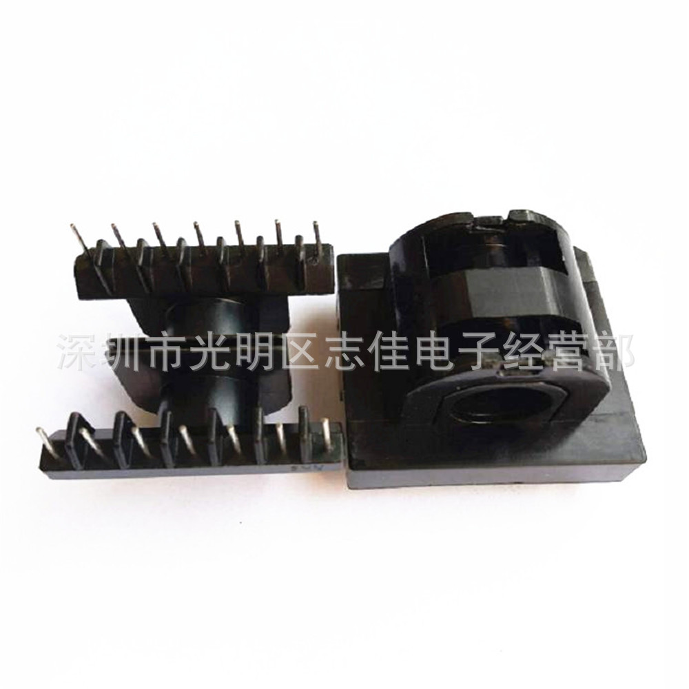Er3942 High-Frequency Magnetic Core Skeleton Er39 Transformer Skeleton Double-Slot Horizontal 7+7 Pin Bakelite Skeleton with Casing